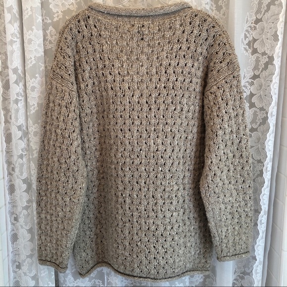 THE ICING * Natural Linen-Look Oversize Sweater - Picture 6 of 7